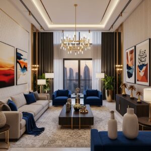 تصميم داخلي شقق بالرياض 