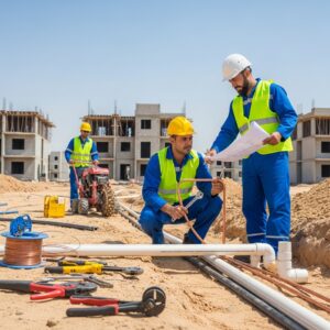 تنفيذ شبكات مياه وصرف في الرياض