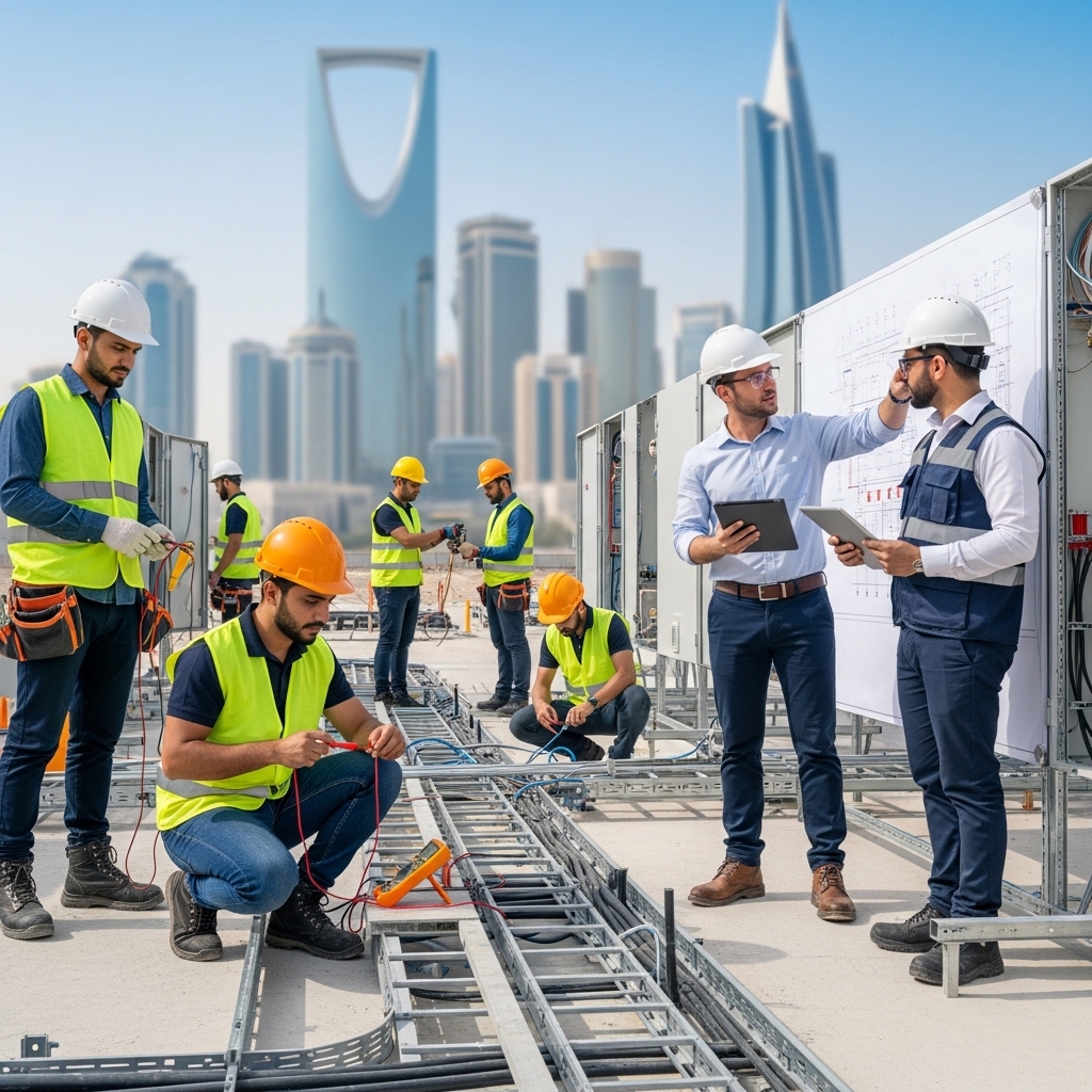 تنفيذ مشاريع كهرباء في الرياض